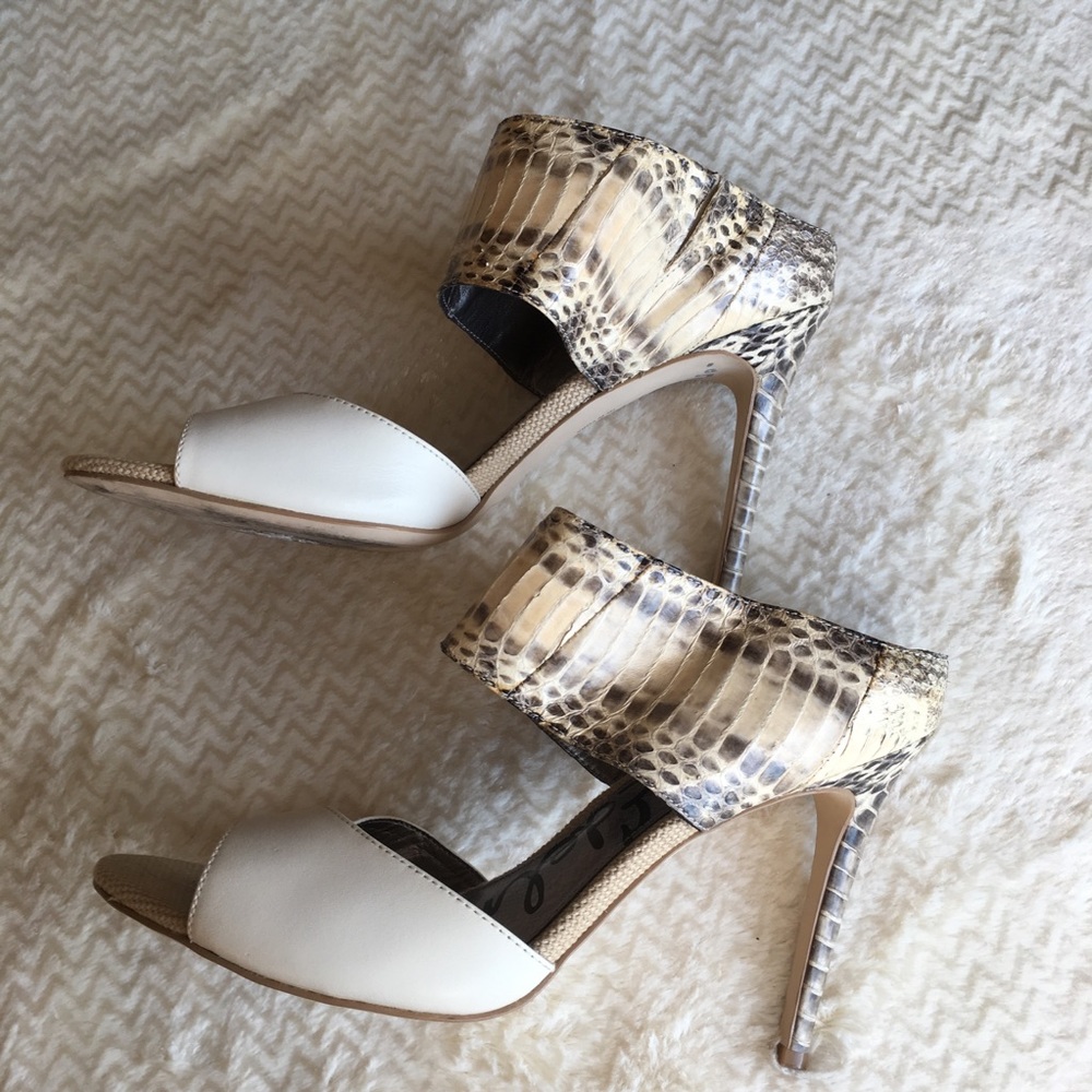 Sam Edelman Scotti Snake Skin Heel Sandals